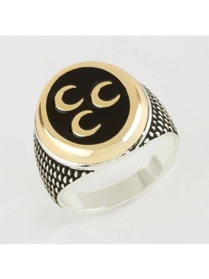 İlkyaz Fashion 3 Hilal Metal Erkek Yüzük