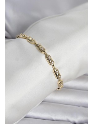 Erbilden Erb Pirinç Gold Renk Kutup Yıldızı Işleme Kadın Bileklik