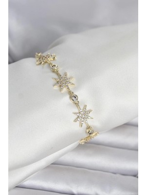 Erbilden Erb Pirinç Gold Renk Kutup Yıldızı Model Kadın Bileklik