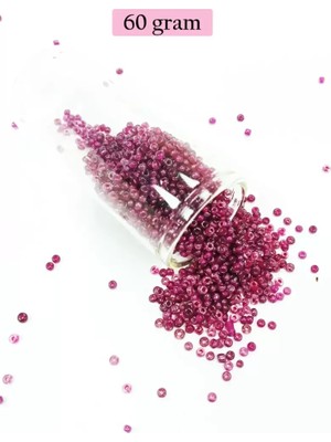 Just Cheap Store Dökme Cam Kum Boncuk (11/0) 2 mm - 60 Gram -  Mor - BNC040