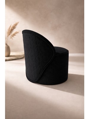 Pufunny Sırtlı Puf, Minimalist Berjer, Çay Seti, Dekoratif Puf