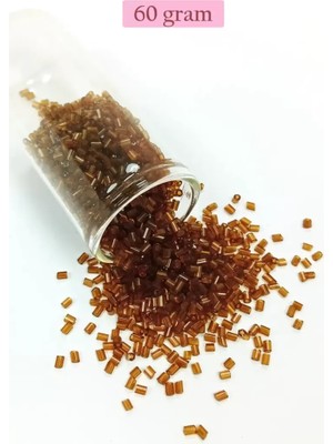 Just Cheap Store Kesme Cam Boncuk 2mm - 60 Gram - Şeffaf Açık Kahve - BNC391