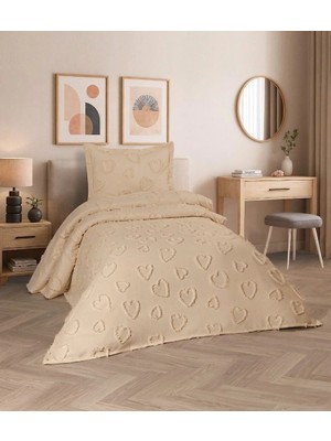 D'niss Home Kalp 2 Parça Tek Kişilik Yatak Örtüsü