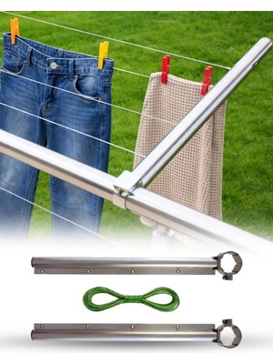 Omilife Yuvarlak Alüminyum Balkon Çamaşırlık Korkuluk Küpeşte Kurutmalık Askısı Çamaşır Kurutma Aparatı