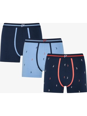 Penti Erkek Renkli Red Court Çoklu Boxer