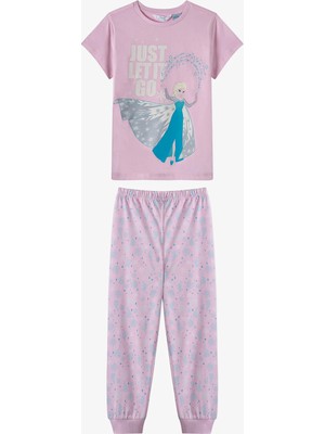 Penti Açık Pembe Kız Çocuk Lic Frozen Pamuklu Pijama Takımı