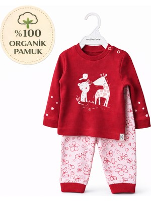 Motherlove % 100 Organik Pamuklu Kız Çocuk Pijama Takımı