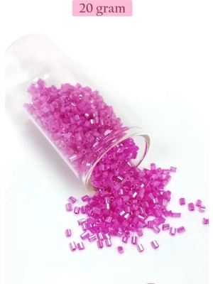 Just Cheap Store Kesme Cam Boncuk 2mm - 20 Gram - Şeffaf Fuşya -BNC315