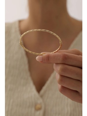 Yavuz Kuyumculuk 14 Ayar Altın Sarmal Kalemli Kelepçe