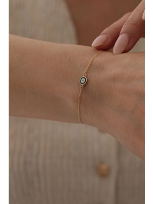 Yavuz Kuyumculuk 14 Ayar Altın Nazar Boncuklu Bileklik