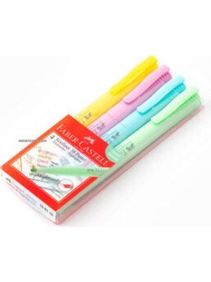 Faber-Castell Faber Castell 38 Texliner Pastel 4'Lü Kalem