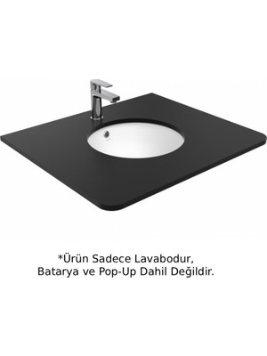 Creavit MA037 Mare Tezgah Altı Lavabo Beyaz 38CM
