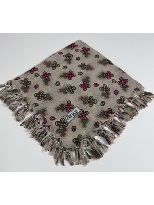 Beyce Cotton Sökme Boncuklu  Desenli Tülbent 06440-04