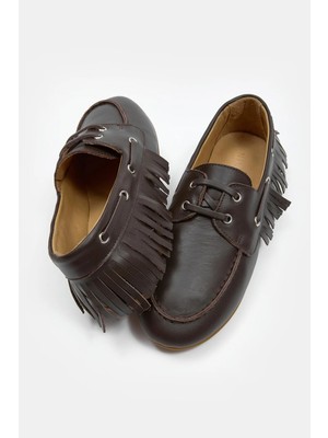 Nilufarr Moppy Kahve Hakiki Deri Kadın Loafer Ayakkabı