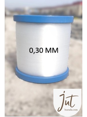 J Jütburada Classıc 1 kg Beyaz Bobin Misina 0,30 mm