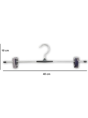 Ağırsoy 10 Adet Nikel Kaplı Mandallı, Galvaniz Teli, Etek Pantolon Askısı 40 cm