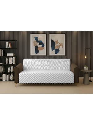 Dinarsu Kaydırmaz Koltuk Örtüsü 175X220 Ege Gri