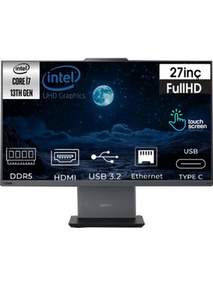 Lenovo Thinkcentre Neo 50A 27 Gen 5 Intel Core I7 13620H 12SA0013TR-K11 16GB 2tb UHD Graphics Freedos 27" Fhd Dokunmatik Ekran All In One Pc