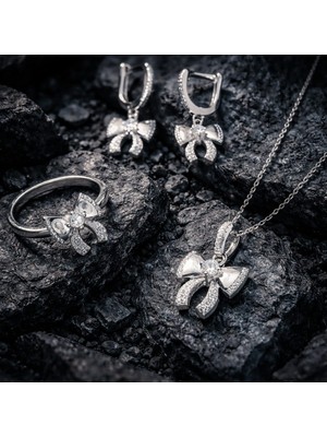 Jane Silver 925 Ayar Gümüş Fiyonk Set