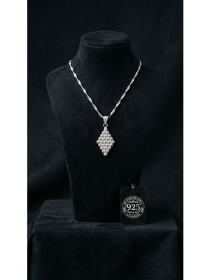 Roza Silver 925 Ayar Geleneksel Telkari Midyat Bereket Serisi Karo Gümüş Kolye