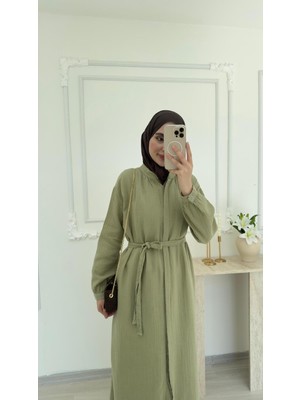 Molly Nelly Kadın Uzun Yazlık Muslin Ince Tunik Bordo Pardesü