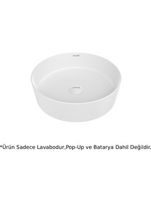 Creavit LP140 Loop Masa Üstü Çanak Lavabo Beyaz 40CM