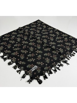 Beyce Cotton Sökme Boncuklu  Desenli Tülbent 06440-01