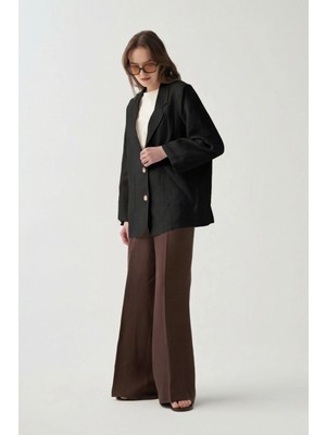 ALLDAY Siyah-Keten Blazer Ceket