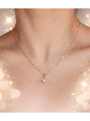 Xuping ÇELİK Altın Kaplama Minimal Yıldız Gold Kolye