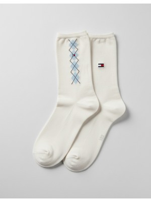 Tommy Hilfiger Th Women Sock 2p Argyle Kadın Mavi Çorap - S701236734