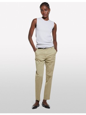 Sisley Viskoz Karışımlı Kolsuz Slim Fit Triko Bluz Kadın Gri Bluz - 325P17Q3M105S
