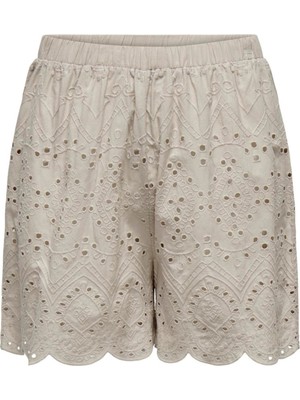 Only Onlsabı Cleo Lıfe Emb Shorts Wvn Kadın Bej Şort - 15318646