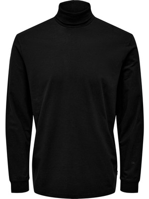 ShopINN Onsthor Reg Roll Neck Erkek Siyah Sweatshirt - 22026436