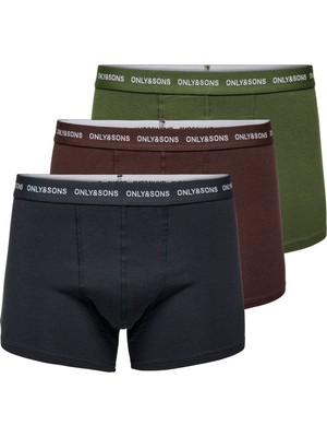 ShopINN Onskasper Tnt Color Trunks 3-Pack Erkek Kırmızı 3'lü Boxer - 22024529