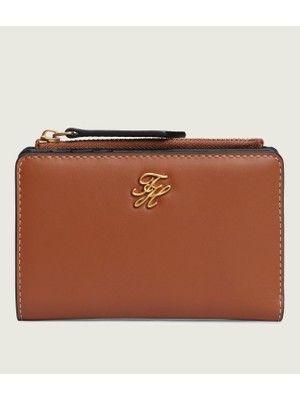 Tommy Hilfiger Th Scrıpt Leather Bıfold Kadın Kahverengi Cüzdan - AW0AW18490