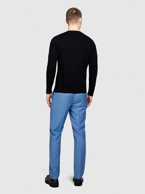 Sisley Koton Karışımlı Bisiklet Yaka Kazak Erkek Siyah Kazak - 324P10F2S1C78