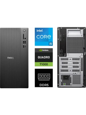 Dell Tower Intel Core I5 14400 ECT1250-K0659 8gb 2tb T1000 4gb W11PRO Masaüstü Bilgisayar