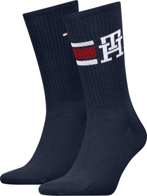 Tommy Hilfiger Th Men Sock 2p Monogram Sport Erkek Mavi Çorap - S701236320