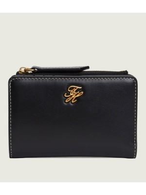 Tommy Hilfiger Th Scrıpt Leather Bıfold Kadın Siyah Cüzdan - AW0AW18490