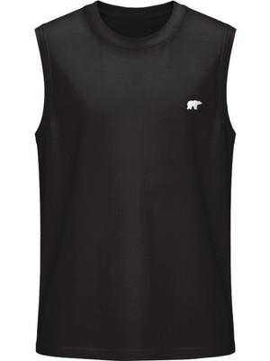 Bad Bear Erkek Sıfır Kol Tişört Stampalm Tank Top 26.01.23.003-SIYAH