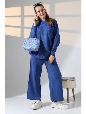 Molly Nelly Kadın Triko Uzun Pantolon Kazak Kışlık Takım