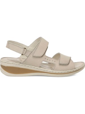 Polaris 5 Nokta 105815.Z Bej Kadın Comfort Sandalet