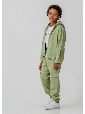 Kapüşonlu Dokuma 3 Lü Unisex Takım
