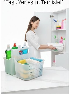 Ethab Ticaret Temizlik Malzemesi Organizer Kutusu –  Çok Amaçlı Düzenleyici Sepet  - GL002V-7MP3V8