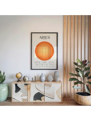 Pegziz Koç Burcu Astroloji Tablosu Modern Minimal Duvar Tablosu