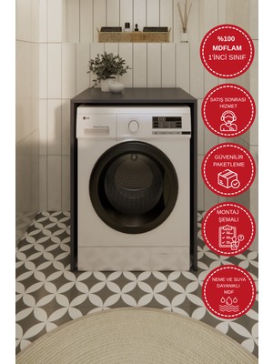 Çkmd-01 %100 Mdf Çamaşır ve Kurutma Makinası Banyo Dolabı