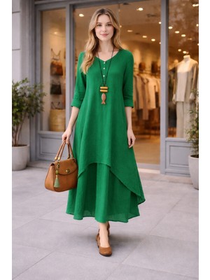 Barbora Tasarım Kadın Salaş 2katlı Elbise