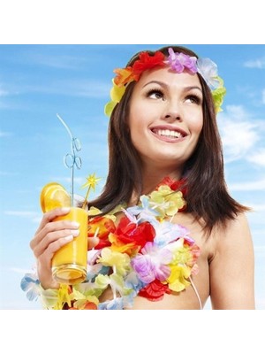 MiraLive Hawaii Çiçekli Kolye Bileklik Seti