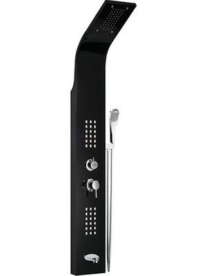 Mistillo Siyah Bataryalı Panel Duş Sistemi MXP105