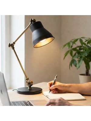 Homing Nova Retro Eskitme Masa Lambası Metal Malzemeden Çalışma Alanı İçin Şık Tasarım